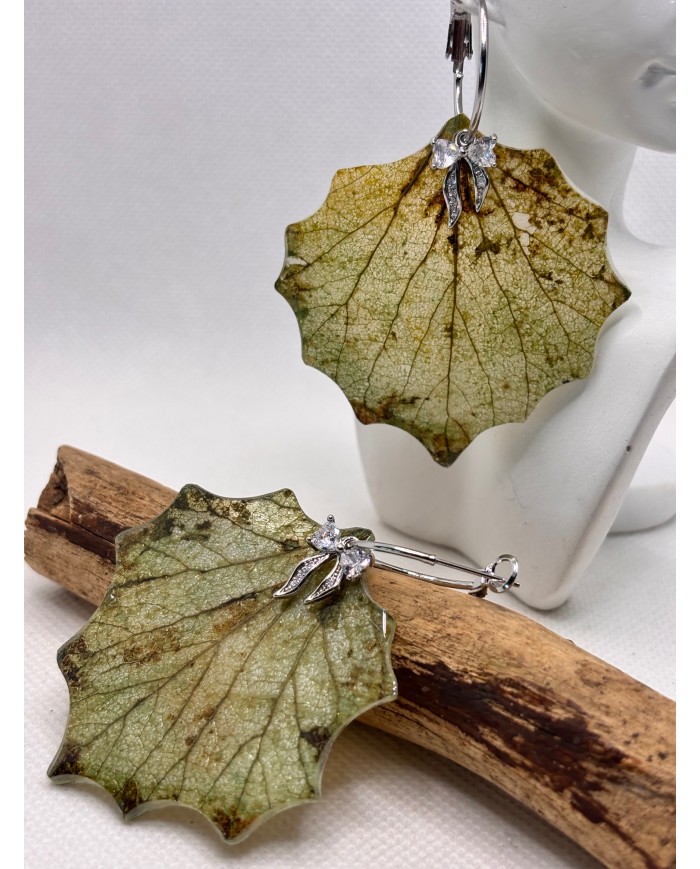 EDICIÓN LIMITADA pendientes artesanos de hoja natural