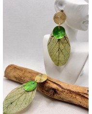 EDICIÓN LIMITADA pendientes artesanos de hoja natural