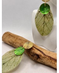 EDICIÓN LIMITADA pendientes artesanos de hoja natural