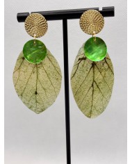 EDICIÓN LIMITADA pendientes artesanos de hoja natural