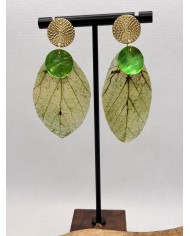EDICIÓN LIMITADA pendientes artesanos de hoja natural