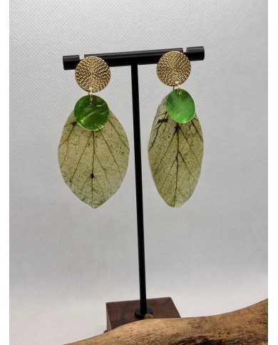 EDICIÓN LIMITADA pendientes artesanos de hoja natural