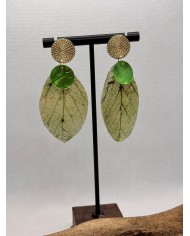 EDICIÓN LIMITADA pendientes artesanos de hoja natural