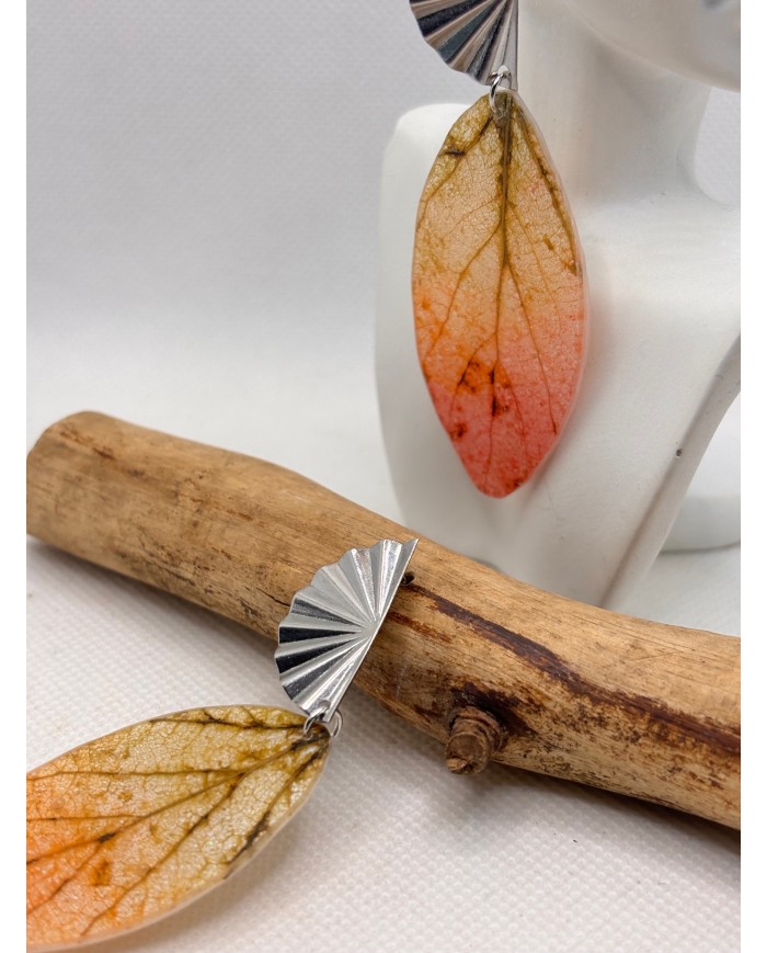 EDICIÓN LIMITADA pendientes artesanos de hoja natural