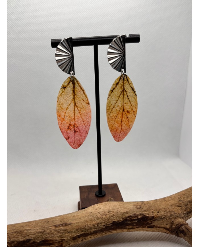 EDICIÓN LIMITADA pendientes artesanos de hoja natural