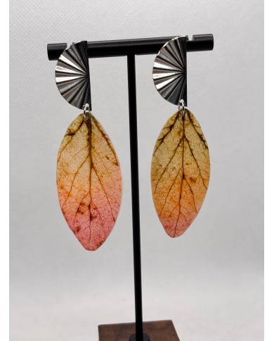EDICIÓN LIMITADA pendientes artesanos de hoja natural