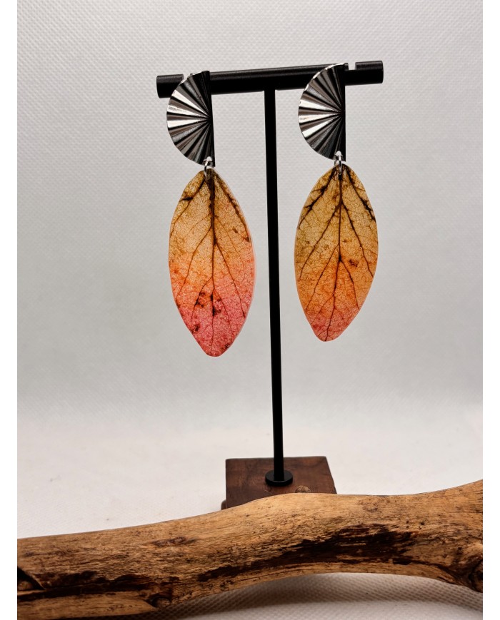 EDICIÓN LIMITADA pendientes artesanos de hoja natural
