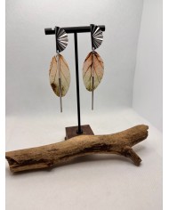 EDICIÓN LIMITADA pendientes artesanos de hoja natural
