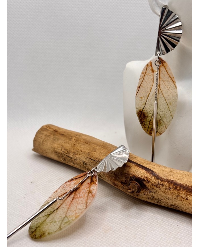 EDICIÓN LIMITADA pendientes artesanos de hoja natural