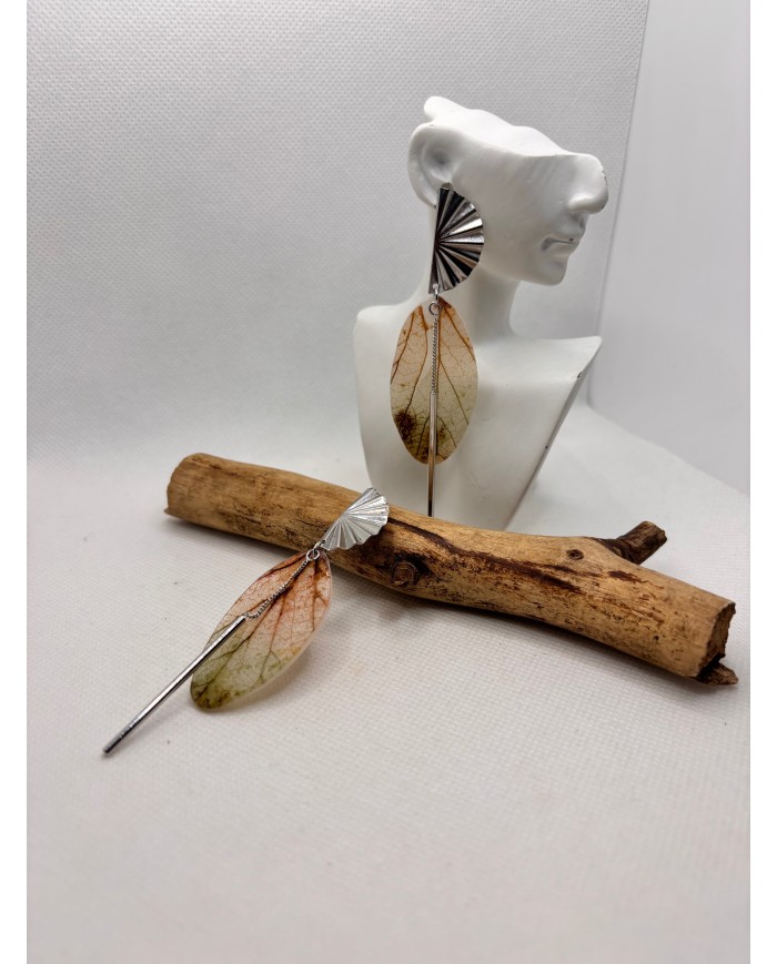 EDICIÓN LIMITADA pendientes artesanos de hoja natural