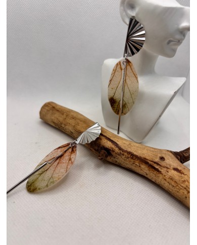 EDICIÓN LIMITADA pendientes artesanos de hoja natural