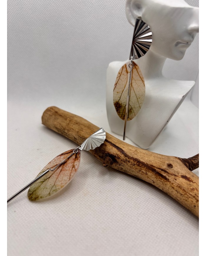 EDICIÓN LIMITADA pendientes artesanos de hoja natural
