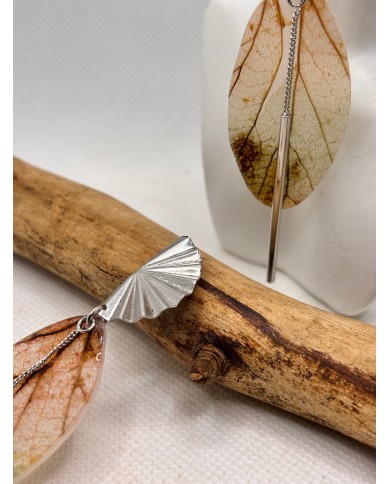 EDICIÓN LIMITADA pendientes artesanos de hoja natural