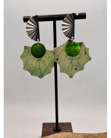 EDICIÓN LIMITADA pendientes artesanos de hoja natural