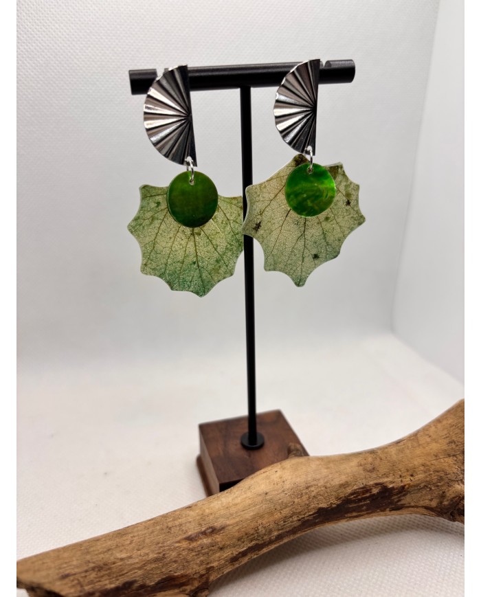 EDICIÓN LIMITADA pendientes artesanos de hoja natural