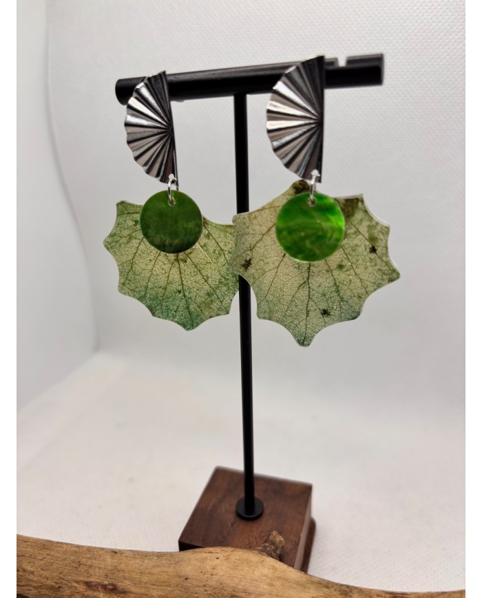 EDICIÓN LIMITADA pendientes artesanos de hoja natural