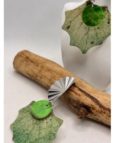 EDICIÓN LIMITADA pendientes artesanos de hoja natural