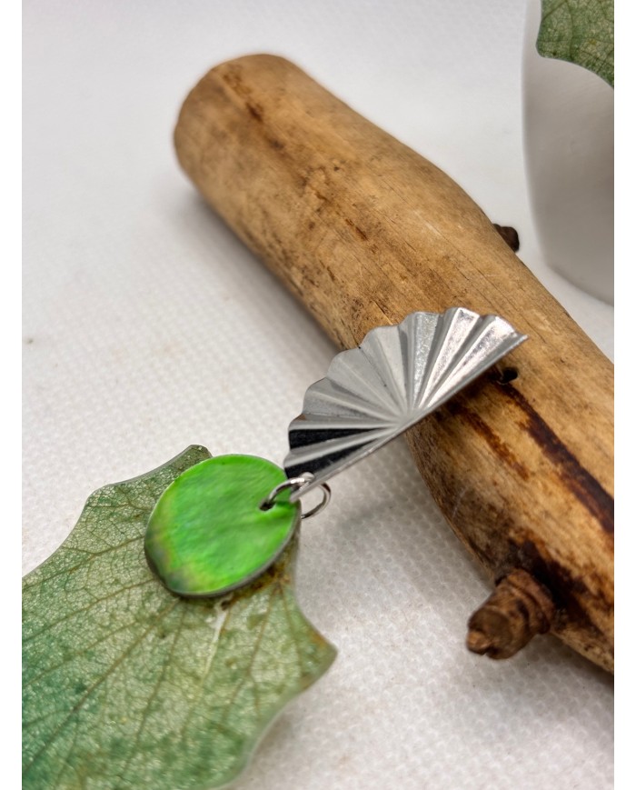 EDICIÓN LIMITADA pendientes artesanos de hoja natural