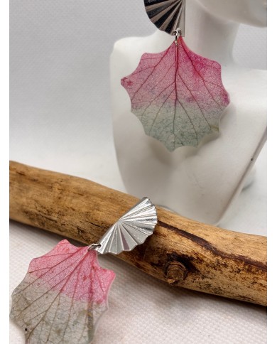 EDICIÓN LIMITADA pendientes artesanos de hoja natural