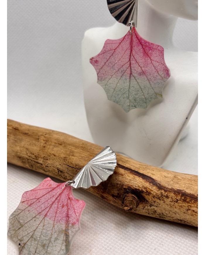 EDICIÓN LIMITADA pendientes artesanos de hoja natural