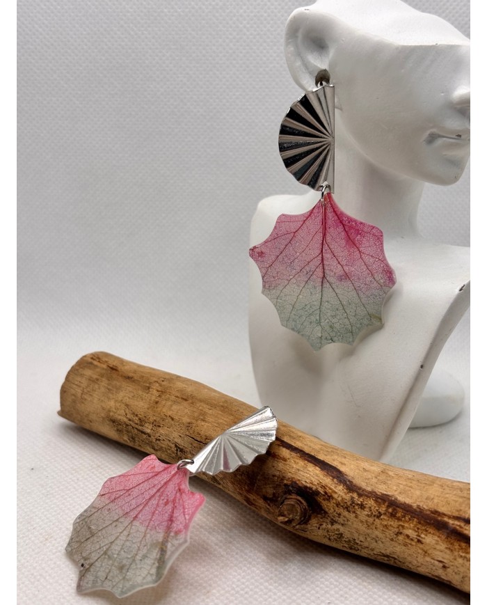 EDICIÓN LIMITADA pendientes artesanos de hoja natural