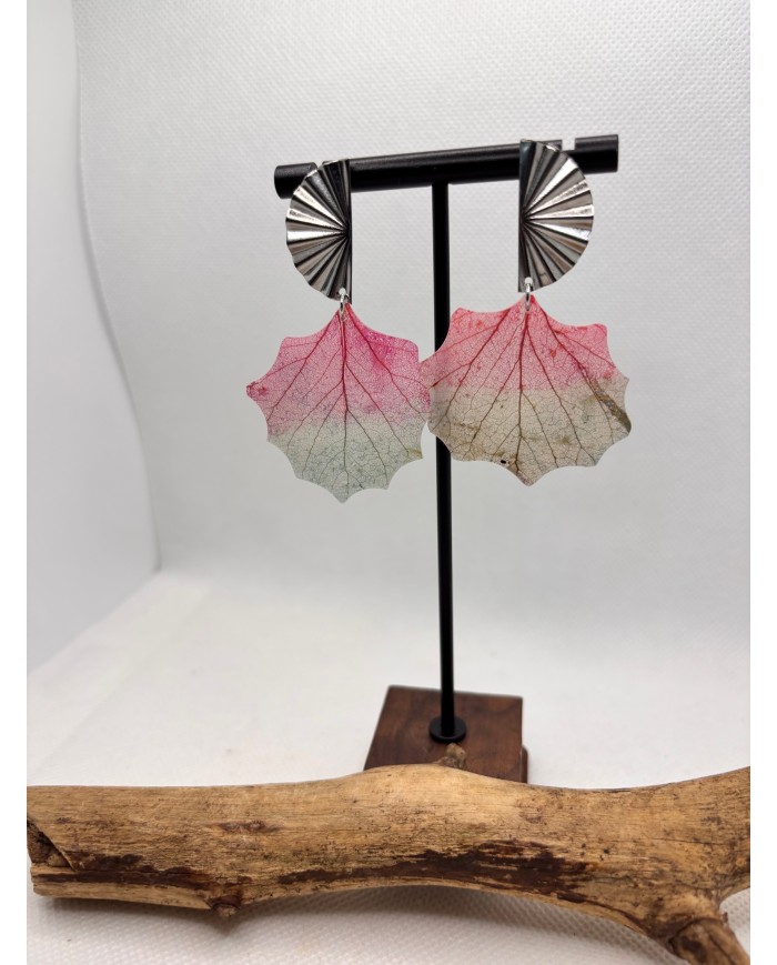 EDICIÓN LIMITADA pendientes artesanos de hoja natural