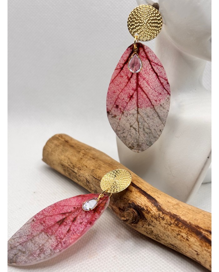 EDICIÓN LIMITADA pendientes artesanos de hoja natural