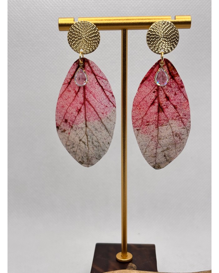 EDICIÓN LIMITADA pendientes artesanos de hoja natural