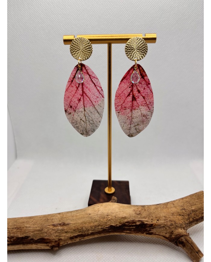 EDICIÓN LIMITADA pendientes artesanos de hoja natural