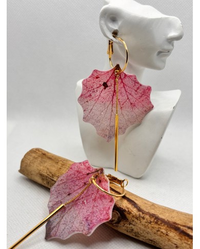 EDICIÓN LIMITADA pendientes artesanos de hoja natural