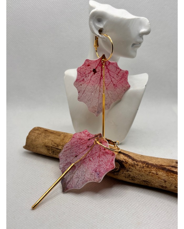 EDICIÓN LIMITADA pendientes artesanos de hoja natural