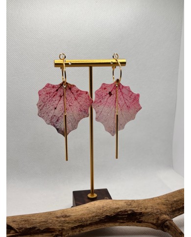 EDICIÓN LIMITADA pendientes artesanos de hoja natural