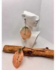 EDICIÓN LIMITADA pendientes artesanos de hoja natural esqueletizada