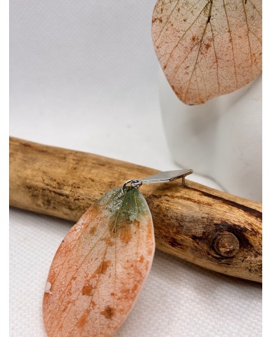 EDICIÓN LIMITADA pendientes artesanos de hoja natural esqueletizada
