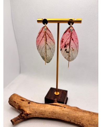 EDICIÓN LIMITADA pendientes artesanos de hoja natural