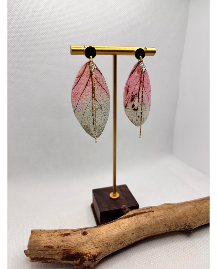 EDICIÓN LIMITADA pendientes artesanos de hoja natural