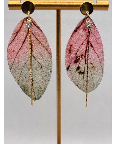EDICIÓN LIMITADA pendientes artesanos de hoja natural