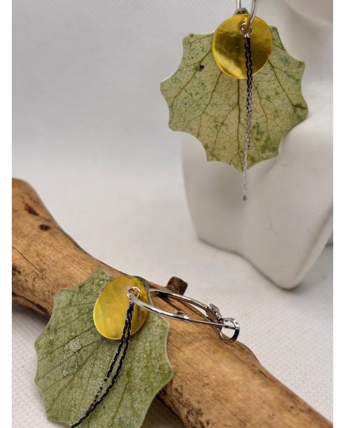 EDICIÓN LIMITADA pendientes artesanos de hoja natural