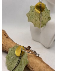 EDICIÓN LIMITADA pendientes artesanos de hoja natural