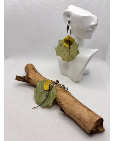 EDICIÓN LIMITADA pendientes artesanos de hoja natural