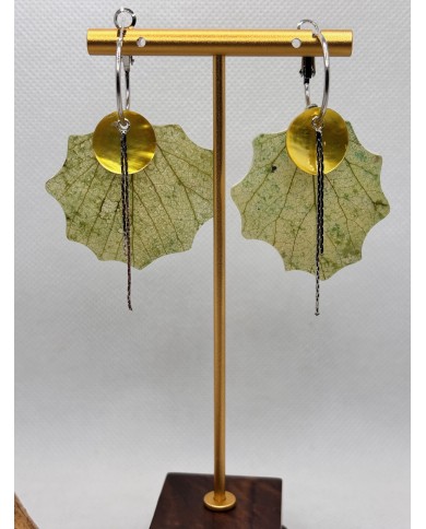 EDICIÓN LIMITADA pendientes artesanos de hoja natural