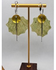 EDICIÓN LIMITADA pendientes artesanos de hoja natural