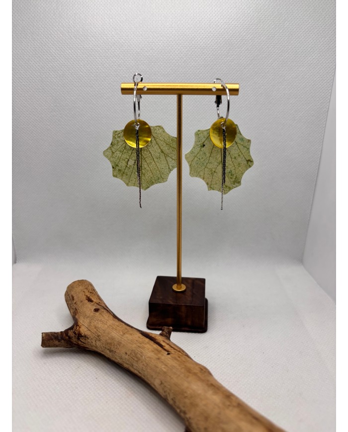 EDICIÓN LIMITADA pendientes artesanos de hoja natural