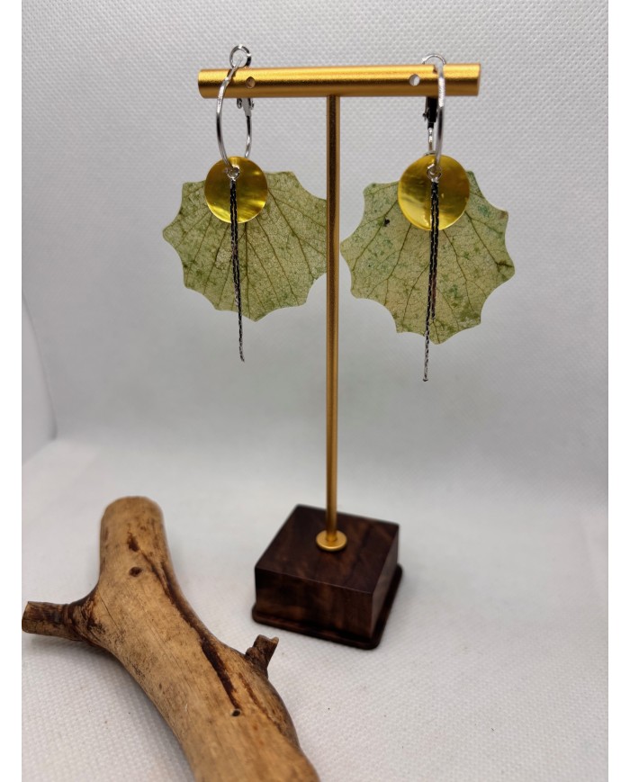 EDICIÓN LIMITADA pendientes artesanos de hoja natural