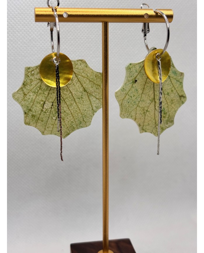 EDICIÓN LIMITADA pendientes artesanos de hoja natural
