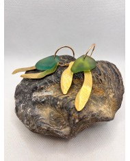 EDICIÓN LIMITADA pendientes artesanos de cristal marino