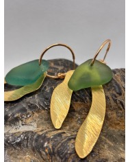 EDICIÓN LIMITADA pendientes artesanos de cristal marino