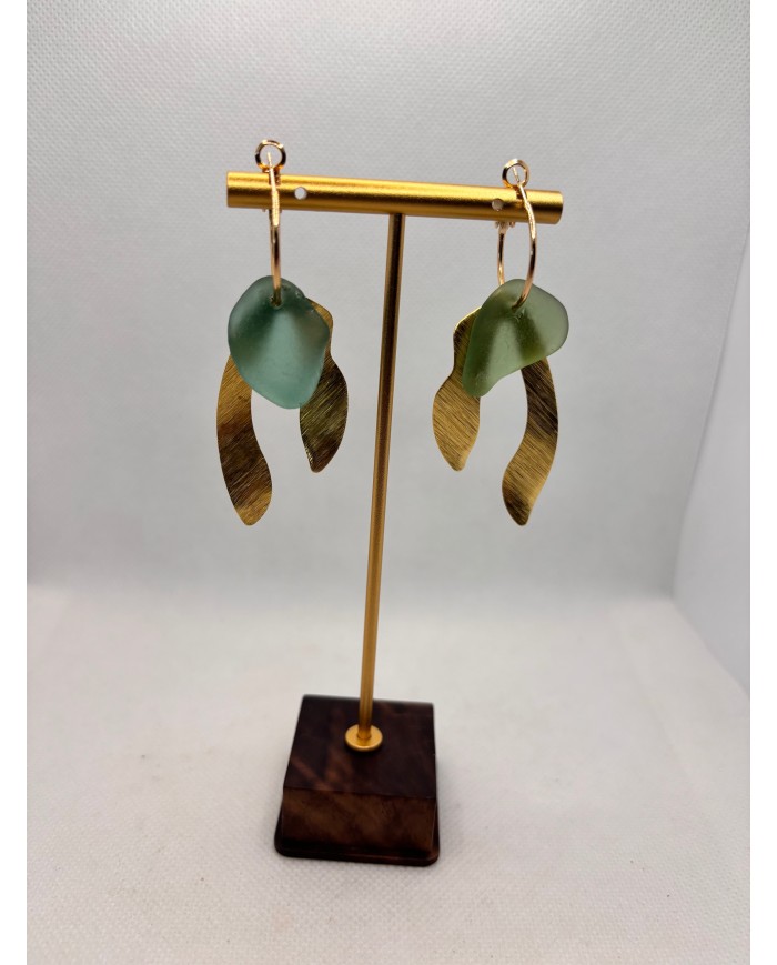 EDICIÓN LIMITADA pendientes artesanos de cristal marino