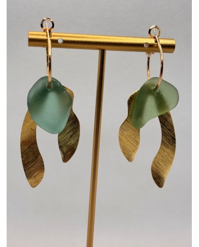 EDICIÓN LIMITADA pendientes artesanos de cristal marino