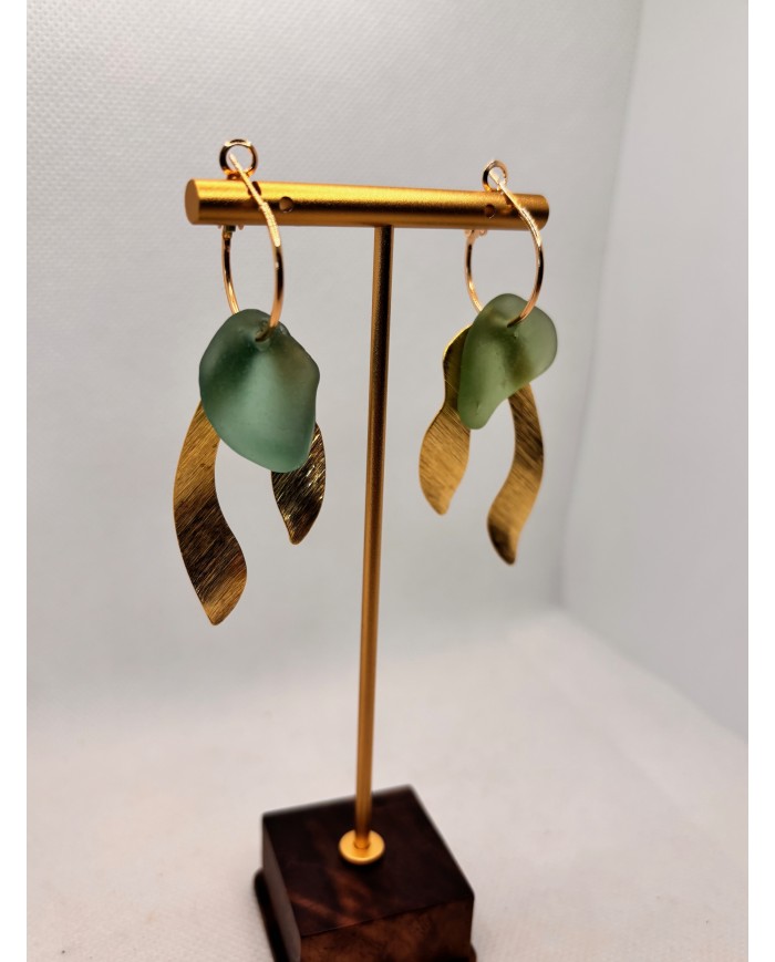 EDICIÓN LIMITADA pendientes artesanos de cristal marino